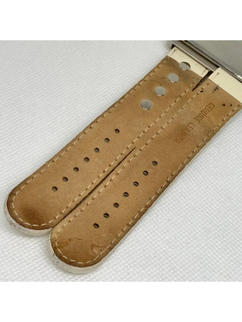Just Sweet silver tone watch 50mm wide case band quartz analog stars running